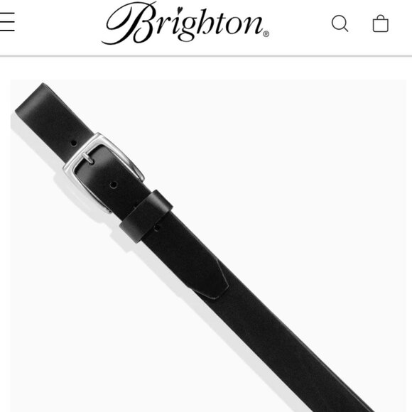 Black Men’s Brighton Leather Belt - Picture 1 of 11